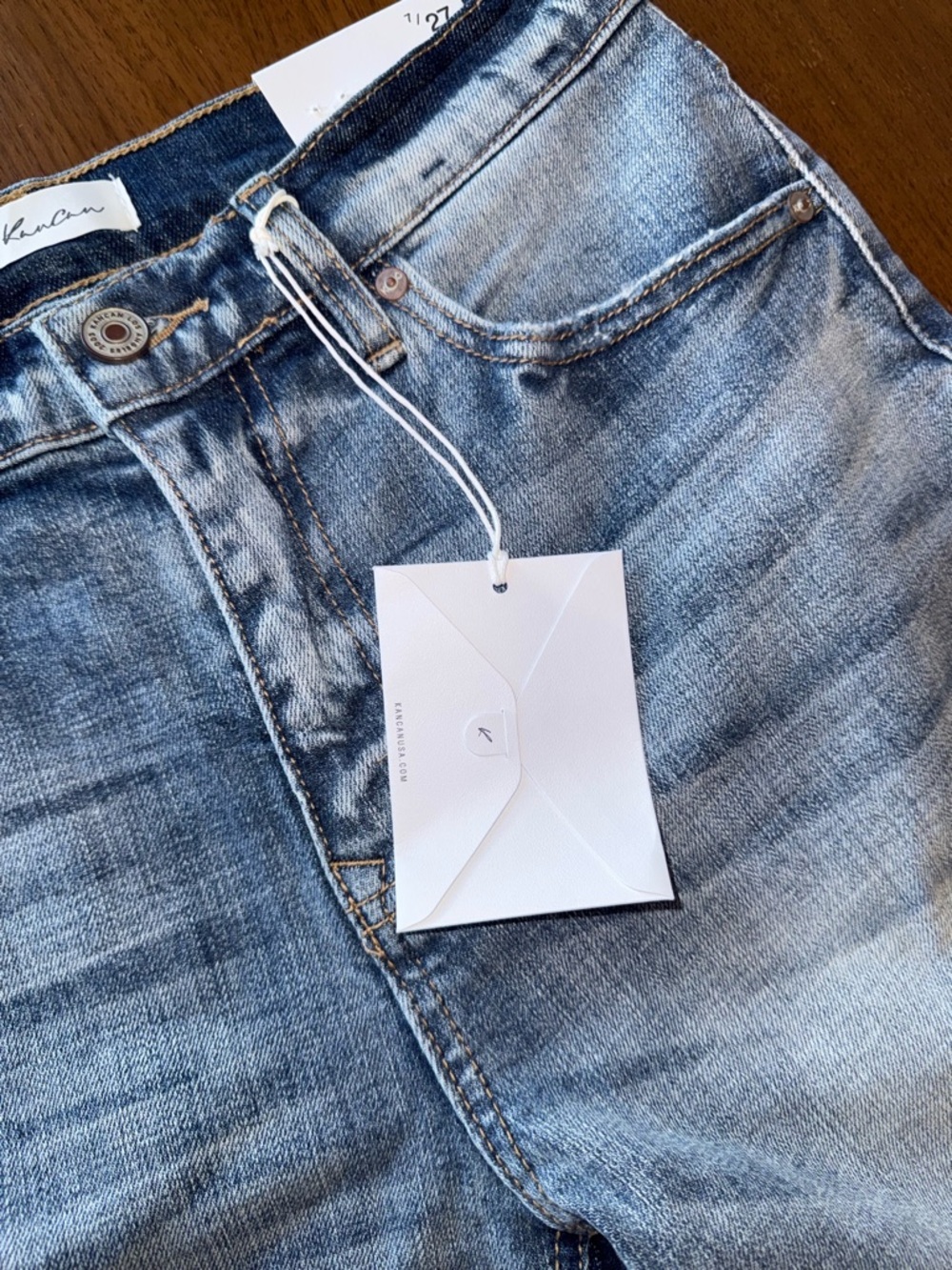KanCan Light Blue Straight Leg Women's Jeans - Picture 9 of 16